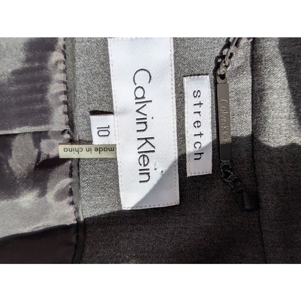 Calvin Klein Gray Stretch Blazer Jacket Size 10, women's - Picture 2 of 8
